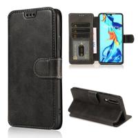 For Huawei P30 Shockproof PU + TPU Leather Phone Case(Black) - thumbnail