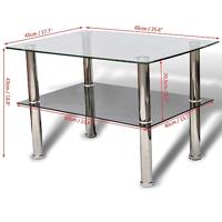 VidaXL Salontafel met 2 lagen glas - thumbnail