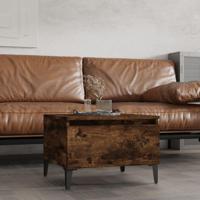 Bijzettafel 50x46x35 cm bewerkt hout gerookt eikenkleurig - thumbnail