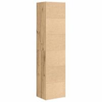 Boekenkast 31x24x127 cm bewerkt hout artisanaal eikenkleurig - thumbnail