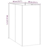 VidaXL Plantenbak 40x80x80 cm roestvrij staal - thumbnail