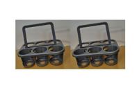 Cti Flessendrager 28 x 32,5 x 23,5 cm - Grijs , set van 2 stuks - thumbnail