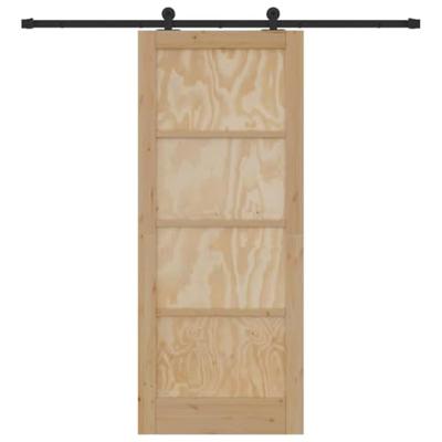 Schuifdeur met Hardware Set 83x202 cm Massief Hout van Den
