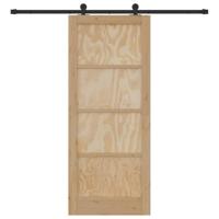 Schuifdeur met Hardware Set 83x202 cm Massief Hout van Den - thumbnail