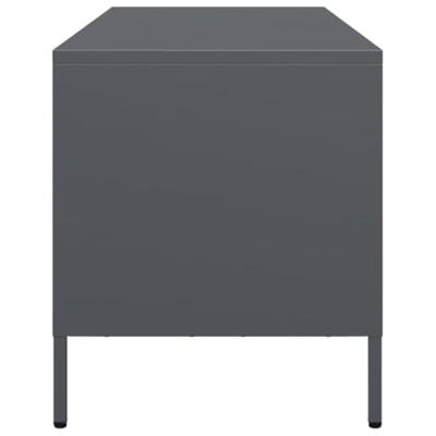 Tv-meubel 68x39x43,5 cm koudgewalst staal antracietkleurig