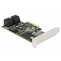 DeLOCK 5-poorts SATA PCIe x4-kaart adapter - thumbnail