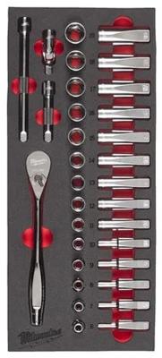 Milwaukee TOOLGUARD™ Foam inlay doppenset 3/8" 32-delig - 4932479825