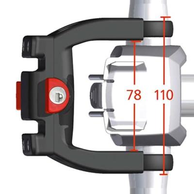 Newlooxs stuurhouder klickfix e-bike ø22-26mm klemmen + slot
