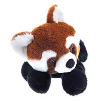 Wild Republic knuffel panda junior 30 cm pluche rood - thumbnail