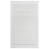 Louvredeur 99,3x49,4 cm massief grenenhout wit - thumbnail