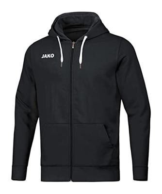 JAKO 6865K Jas Met Kap Base Kids - Zwart - 128