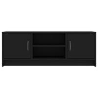 Tv-meubel 102x30x37,5 cm bewerkt hout zwart - thumbnail