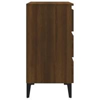 Dressoir 60x35x69 cm bewerkt hout bruin eikenkleur - thumbnail