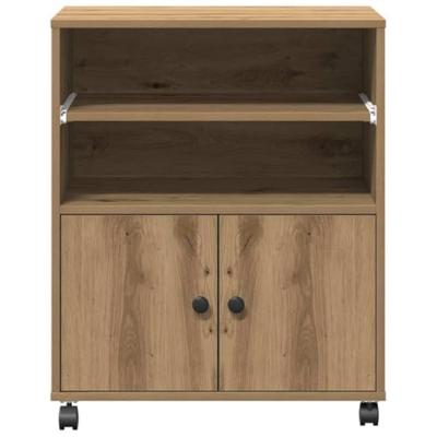 VidaXL Printerstand artisan eiken 60 x 48 x 74 cm bewerkt hout