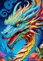 Blue Dragon Puzzel 1000 Stukjes - thumbnail