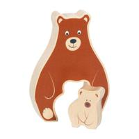 Goki houten puzzel staand beert, 2st. - thumbnail