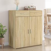 Dressoir 80x42,5x93 cm bewerkt hout sonoma eikenkleurig - thumbnail