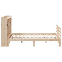 Bed met boekenkast zonder matras massief grenenhout 180x200 cm - thumbnail
