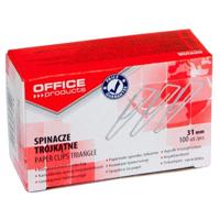 OFFICE products papierklemmen, 31 mm, gegalvaniseerd, driehoekig, doos van 100 stuks - thumbnail
