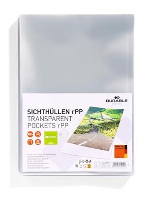 Durable Zichttassen STANDARD rPP DIN A4 Kringloop kunststof, Kunststof 0.10 mm Transparant 247819 100 stuk(s)