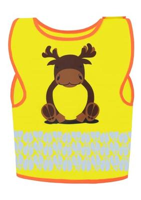 Korntex KX119K Children's Safety Vest Funtastic Wildlife CO² Neutral - Moose Yellow - XXS (3/4 years)
