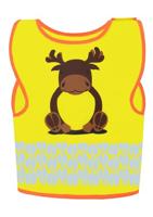 Korntex KX119K Children's Safety Vest Funtastic Wildlife CO² Neutral - Moose Yellow - XXS (3/4 years) - thumbnail