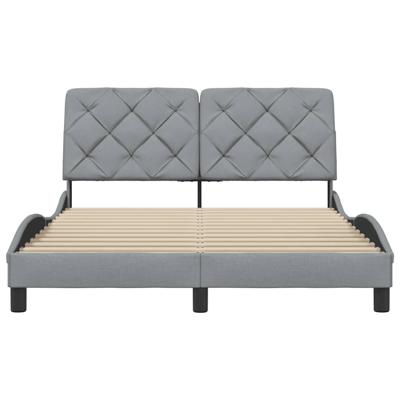 Bedframe zonder matras stof lichtgrijs 140x200 cm
