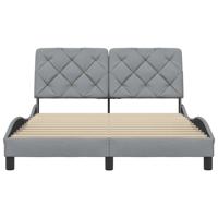 Bedframe zonder matras stof lichtgrijs 140x200 cm - thumbnail
