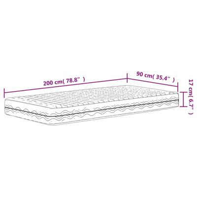 Slaapbank met matras 90x200 cm massief grenenhout wasbruin