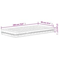 Slaapbank met matras 90x200 cm massief grenenhout wasbruin - thumbnail