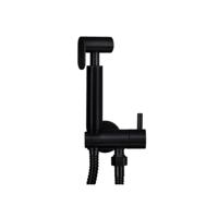 304 bidet handdoucheset mat zwart - thumbnail
