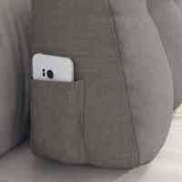 VidaXL Rugkussen taupe 80 x 24 x 50 cm stof - thumbnail