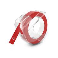 Huismerk DYMO Embossing S0898150 Labeltape 9mm Wit op Rood Huismerk DYMO Embossing S0898150 Labeltape 9mm Wit op Rood
