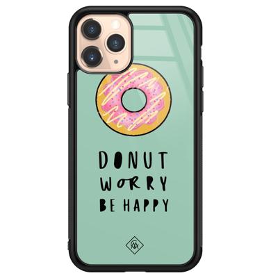iPhone 11 Pro glazen hardcase - Donut worry iPhone 11 Pro glazen hardcase - Donut worry