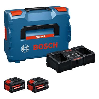 Bosch Blauw Accu Starterset EXBA18V-80 / 2-320 | 2x EXBA18V-80 + Lader EXAL18V2-320 - 1600A0373X