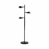 Staande leeslamp 3 kappen Nomi e14 zwart metaal 142 cm - thumbnail