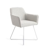 Jesper Home Eetkamerstoel 'Hofu' Cross White, kleur Checkers Charm - thumbnail