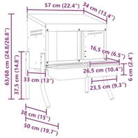 Kippennestkast 2 compartimenten met poten gegalvaniseerd staal - thumbnail