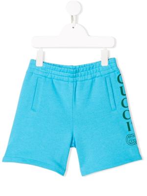 Gucci Kids logo print shorts - Blue Gucci Kids logo print shorts - Blue