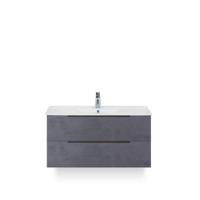 Seville Badmeubelset 100 cm - Beton Antraciet Edge greep - Wastafel Enjoy - thumbnail