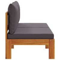 Tuinbank 2-zits met kussens massief acaciahout - thumbnail