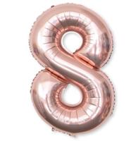 2 stuks 40 inch aluminium folie nummer ballonnen verjaardag bruiloft verlovingsfeest decor Kids bal Supplies (8-Champaign goud) - thumbnail