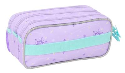 Pennenetui met 3 vakken Frozen Spirit Lila 21,5 x 10 x 8 cm