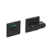 WC-sluiting verdekt 50x50x5mm met comfortknop en stift 8x8mm structuur zwart - thumbnail