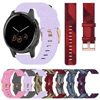 Garmin Venu 3s / Vivoactive 4s / Venu 2s / Vivomove 3s / Forerunner 255s - Canvas nylon bandje - Geel - thumbnail