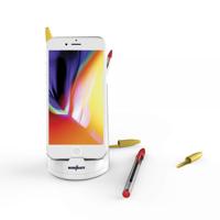Draadloze Oplader met Mobielhouder MiniBatt Power Cup Potlood Wit - thumbnail