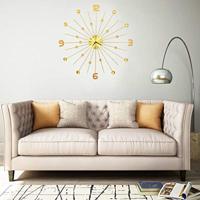 VidaXL Wandklok 70 cm metaal goudkleurig - thumbnail