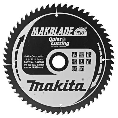 Makita Afkortzaagblad voor Hout | Makblade-Plus | Ø 255mm Asgat 30mm 60T - B-08682