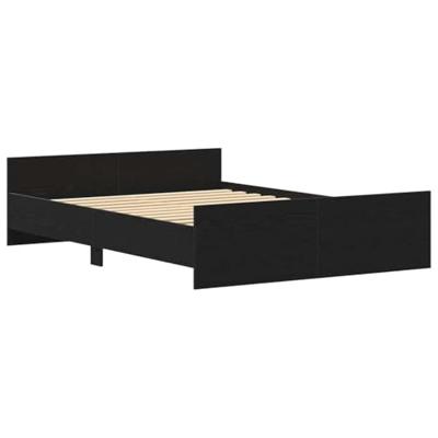 Bedframe zonder matras 135x190 cm bewerkt hout zwart eikenkleur