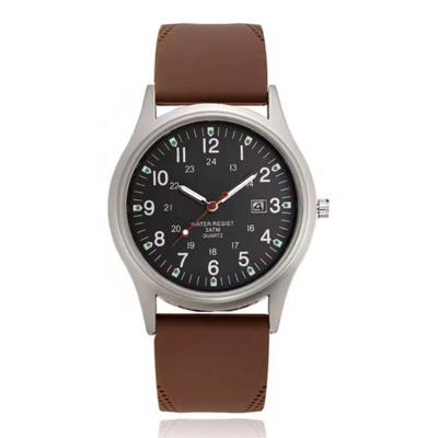 Donkerbruin herenhorloge met zwarte wijzerplaat en datumfunctie - Quartz klassieker Donkerbruin herenhorloge met zwarte wijzerplaat en datumfunctie - Quartz klassieker